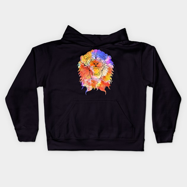 Savannah Lions Roaring Lion Kids Hoodie by shirtsyoulike